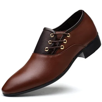Vjenčanica Muške cipele Dizajner muške službene лоферы Koža je smeđe boje, originalna talijanska kože za muškarce Elegantan luksuzni muška socijalna cipele