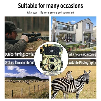 Vodootporna kamera za otkrivanje tragova divljih životinja HD 1080P Kamera za lov na divlje životinje