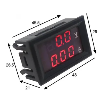 Voltímetro Digital LED amperímetro medidor de corriente voltaje Detektor de voltios Panel de Monitor 0-100V 10A 50A 100A nuevo