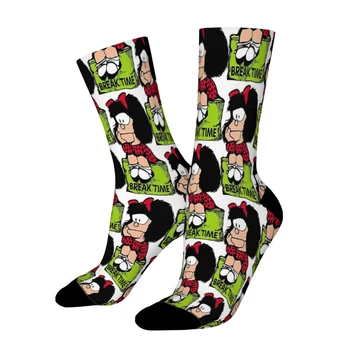 Vrijeme za stanke Sjedećem i smještaj položaj Mafalda Miguelito Strip izravne muške čarape ženske zimske čarape od poliestera