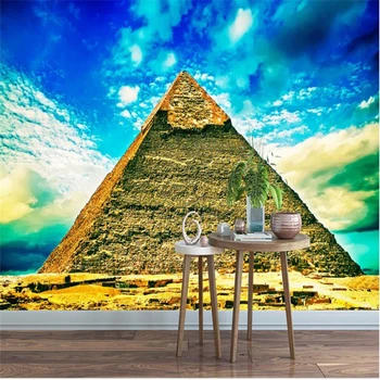 wellyu Egipat piramida Khufu HDTV dnevni boravak kauč pozadina zida prilagođene velike фресковые desktop papel de parede para quarto