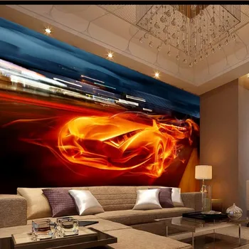 wellyu Individualne velike freske 3D dinamičan sportski kauč na TV pozadina kauča zidni netkani ekološke desktop