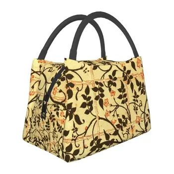William Morris Жасминовая rešetka s tekstil uzorkom, usamljena torba za ланча za piknik na otvorenom, hladnjak za cvjetnih biljaka, termalni ručak-boks