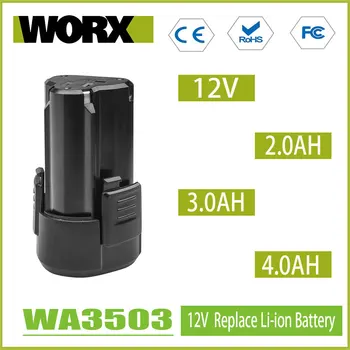 Worx 12V baterija 2.0 3.0 AH AH 4.0 AH ionska baterija WA3506 WU130 WU131 WU132 električna bušilica-odvijač originalna zamjena