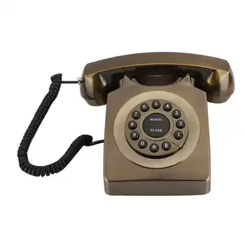 WX-3123 Antički Brončani Telefon Fiksni Telefon Stolni Pretplatnik Home Uredski Telefon Starinski Telefon