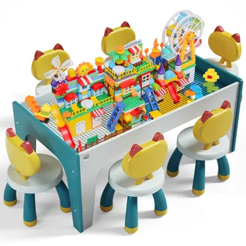 Yy Građevinski stol Višenamjenski beba obrazovanje Dječje igračke od većih čestica u sklop