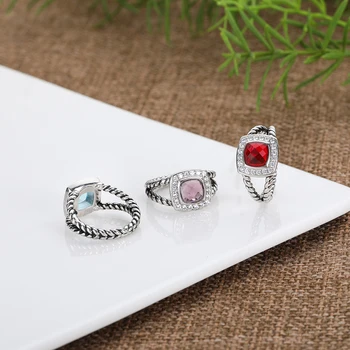YYSUNNY Donje prsten s витым kabelom, Žičane prsten, dizajner modne marke, vintage prsten, ženski nakit, prsten sa topaz, Božićni poklon
