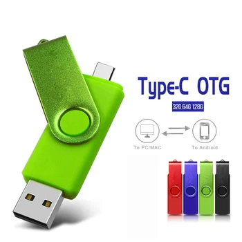 Za Android OTG 2 u 1 USB Flash diskovi Type-C, USB 2.0, 128 GB i 64 GB, 32 GB flash diskove Pen Drive Cle Za Telefon