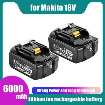 Za Makita 18V 6000mAh baterija baterija baterija baterija Baterija za električne alate s led litij-ionske zamjene LXT BL1860B BL1860 BL1850 BL1830