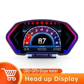 Zaslon osjetljiv na dodir zaslon NOVOG P3 Head Up OBD2 GPS Mjerač nagiba vjetrobranskog stakla automobilski brzinomjer Temperatura vode HPD putno računalo