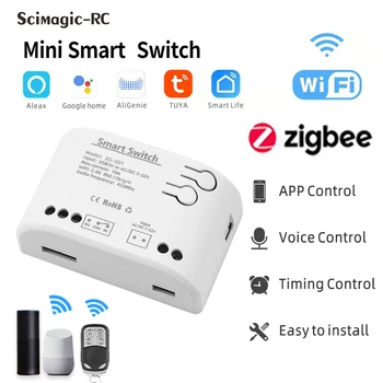 Zigbee je Bežični 1-Kanalni WiFi Uspio Sklopka Sa Kućištem 433,92 Mhz RF Daljinski Upravljač DC 12V 24V 32V 10A Alexa
