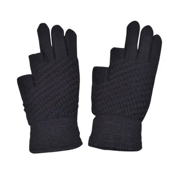 Zimske ženske kukičane rukavice za zaslon osjetljiv na dodir visoke kvalitete bez prstiju, guste tople vunene kašmir čvrste muške poslovne rukavice, jesen