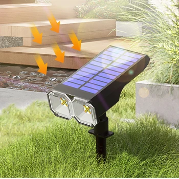 ZK30 Vanjske Solarna svjetla Vodootporan IP65 uređenih reflektori Vrtna ukrasna rasvjeta 2 U 1 Vanjska lampa na solarnu energiju za domaće vrt