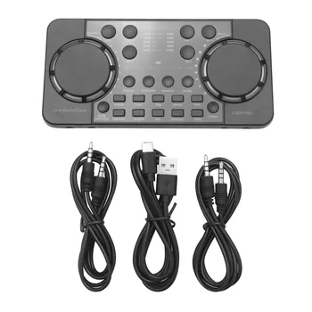 Zvučna kartica V300 PRO 10 zvučnih efekata Bluetooth Buke Аудиомикшеры Slušalice mikrofon Glasovna kontrola telefona za PC