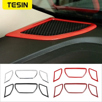 Zvučnik Središnjoj konzoli vozila TESIN, Dekorativni prsten, naljepnica poklopac za Dodge RAM-a 2018 2019 2020 2021, Detalji u unutrašnjosti, auto oprema