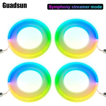 Zvučnički sustavi Guadsun Symphony, 64-boje i dinamike, pozadinsko Osvjetljenje RGB, 15 cm, Atmosferske lampa, okolna rasvjeta automobila, Auto-pribora za vozila