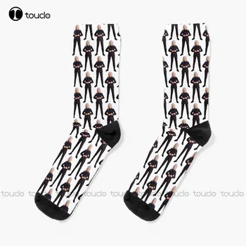 Čarape Phoebe Бриджерс Crne čarape za žene Božićni poklon za Novu Godinu Od 360 ° Digitalni tisak Personalizirano korisničko HD Visoke Kvalitete