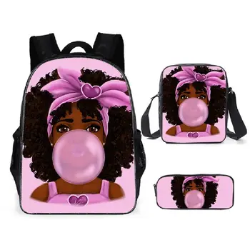 Školski ruksak za afričke djevojke, najlon student torba za knjige, putni ruksak za prijenosno računalo s torbom preko ramena, olovka za tinejdžera