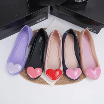 Ženski mirisni tanke cipele Melissa, ženske sandale na mekani potplat s персиковым сердечком i bombonima, kvalitetna vodootporna plaža cipele za odrasle SM124
