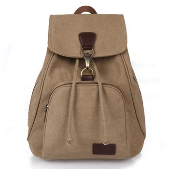 Ženski platna ruksak, ženska vintage putnu torbu od čistog pamuka, modni školske torbe za laptop na remen, torba preko ramena za djevojaka