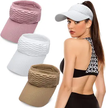 Ženski šešir sa sjenilom za sunce, pletene kape, elastični sportski prazan top, Быстросохнущие kape za golf sa širokim poljima, Besplatna Dostava
