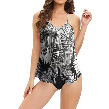 Быстросохнущий, 1 komplet, popularni ženski kupaći kostim s cvjetnim ispis, zgodan je ženski kupaći kostim, odijelo s cvjetnim uzorkom, ženske, pribor