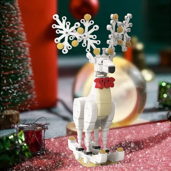 Гобрики, božićne gradivni blokovi s los, nakit 2022, blokovi sa životinjama, ukrasa za dom, dar ideja za Novu godinu i Božić