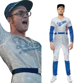 Рокетмен Elton John Dodgers Odijelo za muškarce Luksuzni Baseball oblik Cosplay kostim za Halloween Карнавальный odijelo