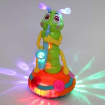 Танцующий saksofon Caterpillar, zabavne električne glazbene igračke sa led svjetiljke za djecu, Dječje zvučna, dječija igračka