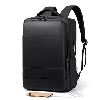 Muške vodootporne torbe, poslovne ruksak za prijenosno računalo 15,6 inča, modni školske naprtnjače Mochila luksuzni, putnu torbu s USB punjenja, muška